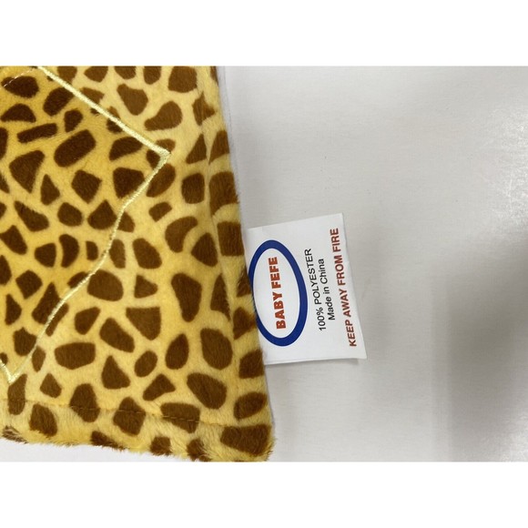 Baby FeFe Giraffe Baby Security Blanket Lovey w/Pocket Hook & Loop holder - Picture 3 of 11
